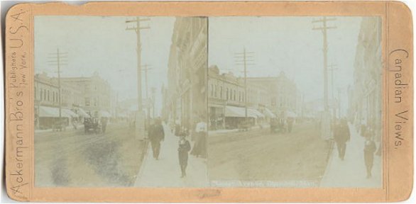 Stereoview of Ackerman Brothers ~ Rosser Avenue, Brandon