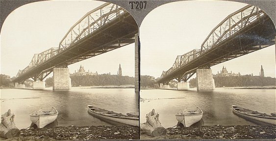 Bridge Across Ottawa River and the Dominion Government Buildings ~ Ottawa, Ontario