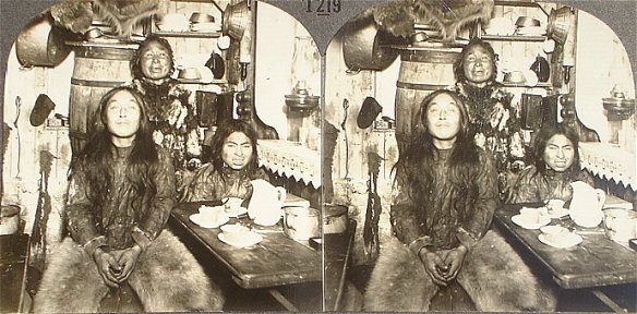 Eskimo Family at Fort Magnesia ~ Cape Sabine, Ellsmere Land