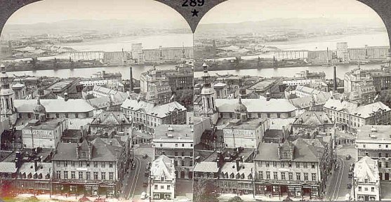 View Over Quebec to the St. Lawrence River