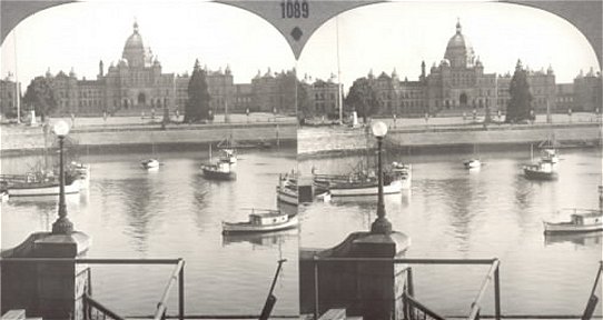 Harbour and Parliament Buildings at Victoria, BC