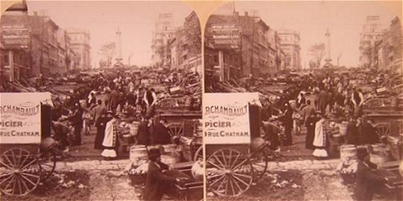 Market Place and Nelson's Monument, Montreal