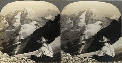 Panorama of Mountain Peaks in the Rockies