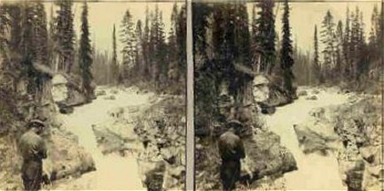 Waterfall in Marble Canyon on Banff Windemere Road