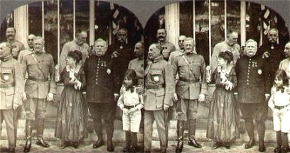 General Pershing and Officers Gathering at Paris