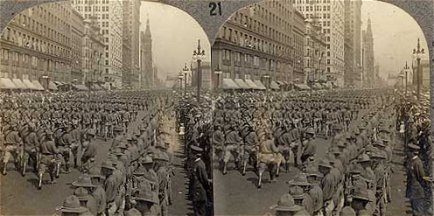 U.S. National Army On Parade in Chicago ~ August 4, 1917