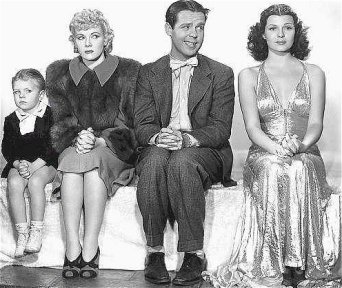 The Bumsteads with Rita Hayworth