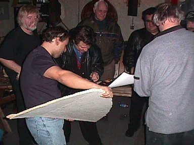 Bill, John, Bobby signing stage, Ray, Robert, Ken