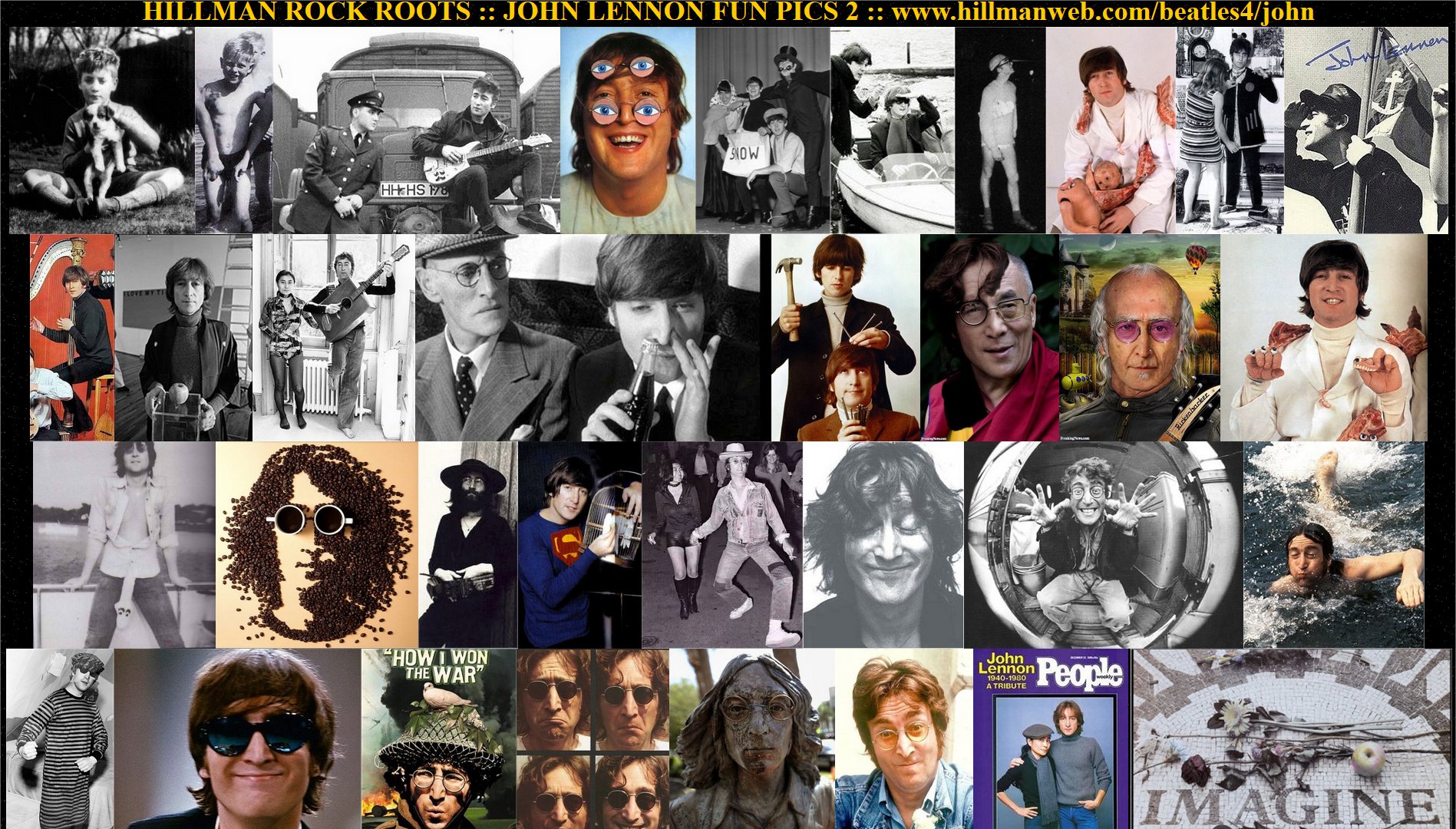 John Lennon collage embroidered patch Beatles photos of John Lennon,Yoko Ono Elton Johnmixed media Father's day Birthday Mick Jagger
