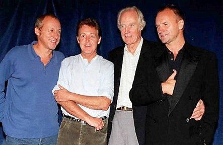 ark Knopfler, George Martin, Sting