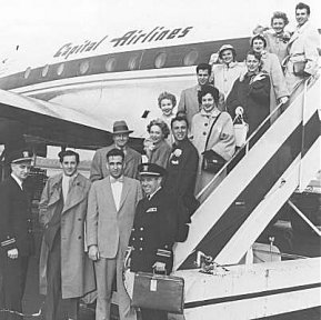 Korea, Japan, Hawaii, Pacific Islands USO Tour, Army: Penny Singleton, Bell Sisters, Larry Roberts, Roscoe Ates