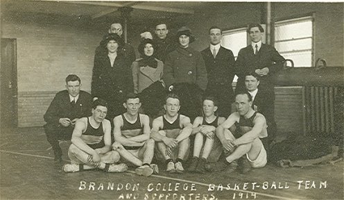 Brandon College Basketball Team and Supporters 1914