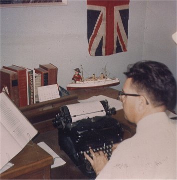 At Work in His Home Office