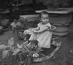 Baby Sue-On in the family garden, China