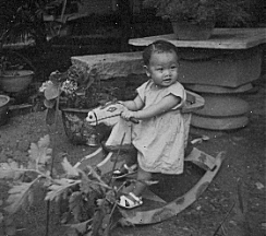 Baby Sue-On in the family garden, China