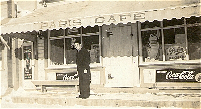Soo outside the Paris Cafe ~ 1930s
