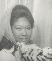 With stuffed animal that Bill spent a fortune to win