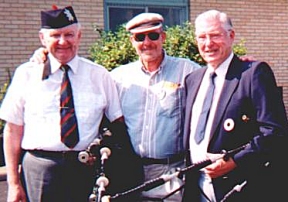 Black watch reunion 1999.  Adrian Matheson, Gary MacDonald and Don.  They were pipers in 1CHB Band 51 to 53.
