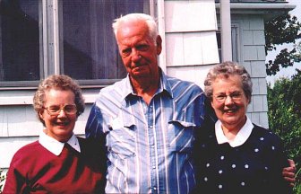 Al with Hubley twins: Nova Scotia 2001