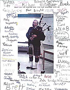 Card from Grade 3 class, Kirkaldy School, Brandon ~ May 2001