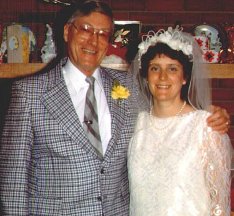 Don and Donna after wedding ceremony 26 Dec 1987