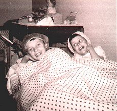 Girls in bed ~ PMQ Werl Germany 1962