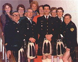 Police Ball 1976: Bub Chamberlain, Alex Cupples, Allan Robertson, Tom Henry and Me and our wives