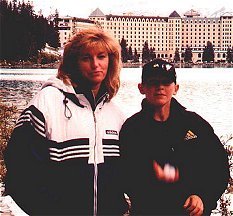 Grandson Andy and his Mom: Lake Louise February 1999