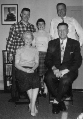 Last Roy Family Picture - 1958 - Dad, Mother, Brother, Sister and Me