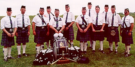 Posing with 1st place trophy at the Manitoba Highland Gathering