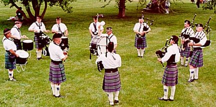 Final tuning before competition (Selkirk Highland Games)