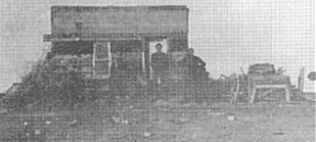 Jack Caldwell and two friends outside Jack's home - 1913