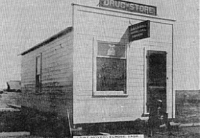 Oscar Jack's Drugstore - World's Smallest - 1913