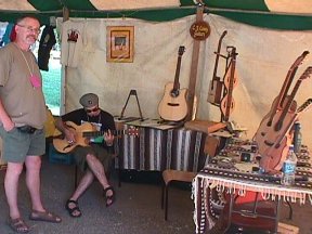 Luthier Fred Casey's Booth Where Musicians Gather