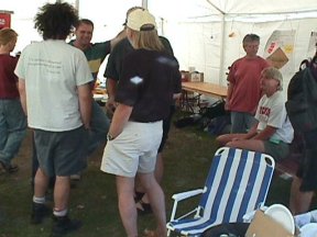 Inside the Performers' Tent