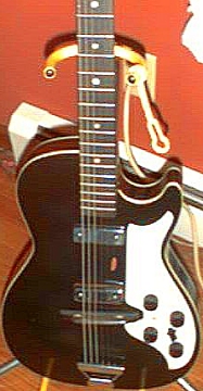 A two- pickup black Stratotone