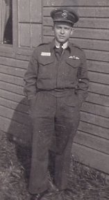 In battle dress and English RAF style cap. Lost mine on Queen Elizabeth going to England - Calvelry or Shrewbury