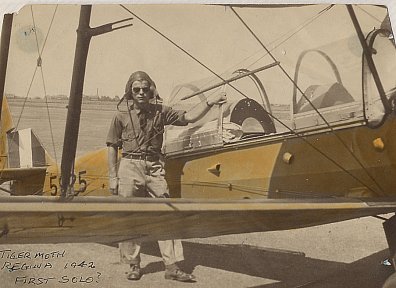 Tiger Moth, Regina - 1942 - First Solo?