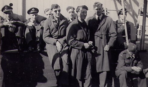 On boat heading for Canada - July, 1945