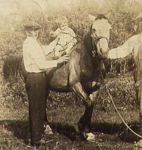 Father, Rudy, Horse - Elm Creek