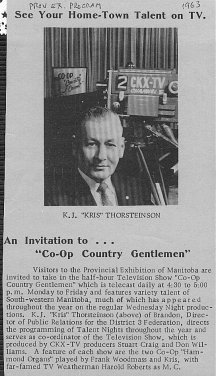 1963 Provincial Exhibition Programme: Kris Thor(steinson)