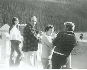 Sue-On, Russ and Lynn and Jake Kroeger at Lake Louise