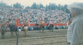 Russ emceeing rodeo opening ceremonies