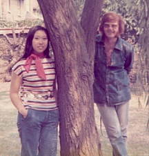 Bill and Sue-On in the Bromley Guest House Garden