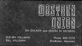 Bill and Sue-On's Western Union calling card