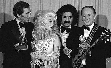 dolly parton fender paul les chet atkins freddy guitar freddie 1977 grammy friends career awards his reed jerry dies her