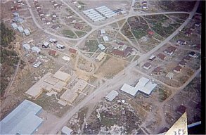 Aerial view of central Pukatawagan