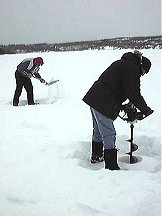 Drilling Holes in Ice