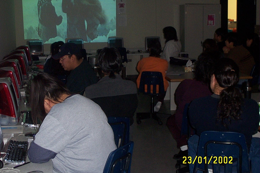 BU Students in the Multi-Media Lab