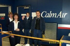 Calm Air reception staff and Puk pilots